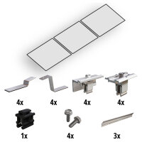 Prior PV Flachdach-Aufständerungs-Set 3x1 Solarmodul