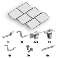 Prior PV Flachdach-Aufständerungs-Set 2x3 Solarmodule