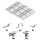 Prior PV East-West flat roof mounting set 6x3 solar modules