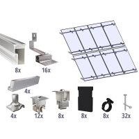 Prior PV pitched roof mounting set 2x4 solar modules
