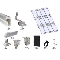 Prior PV pitched roof mounting set 3x4 solar modules